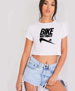 Bike Just Ride It Nike Logo Downhill Crop Top Shirt