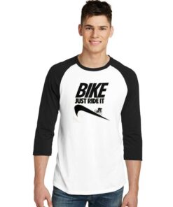 Bike Just Ride It Nike Logo Downhill Raglan Tee