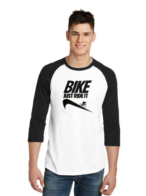 Bike Just Ride It Nike Logo Downhill Raglan Tee