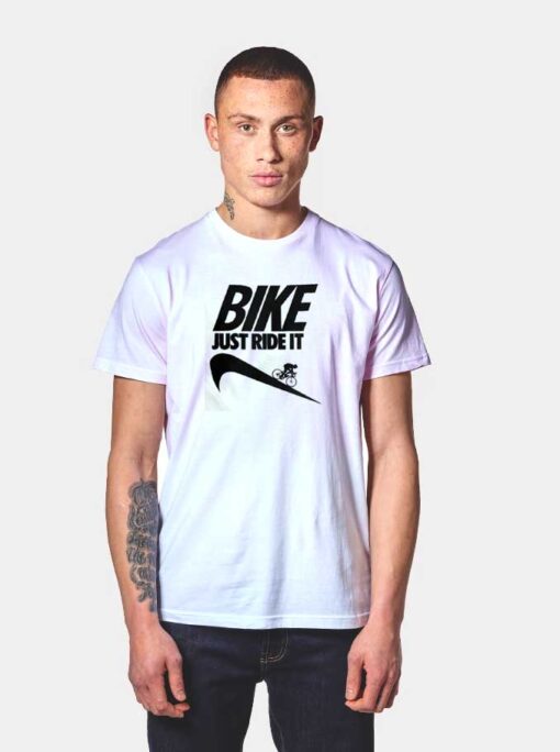 Bike Just Ride It Nike Logo Downhill T Shirt