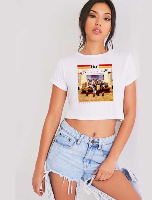 Blur Modern Life Is Rubbish Music Crop Top Shirt