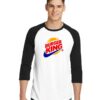 Burger King Fast Food Nike Mashup Raglan Tee