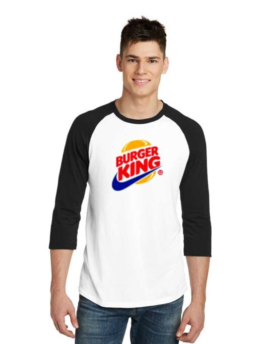 Burger King Fast Food Nike Mashup Raglan Tee