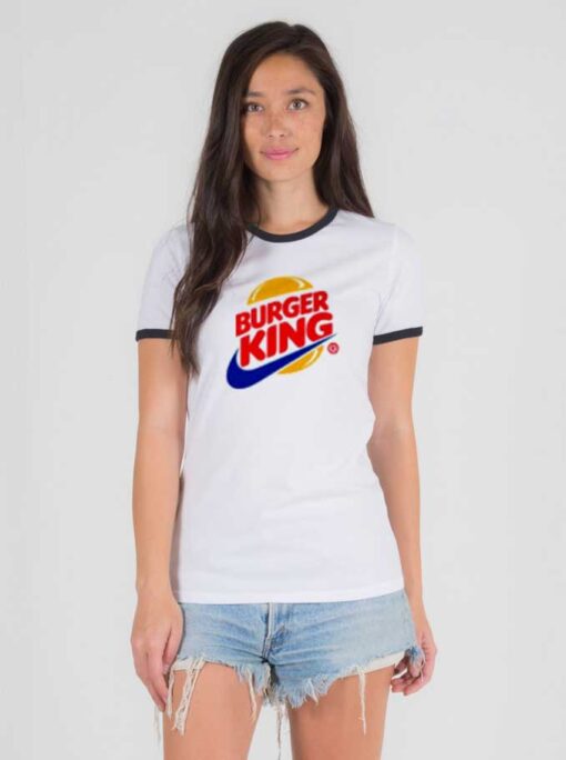 Burger King Fast Food Nike Mashup Ringer Tee