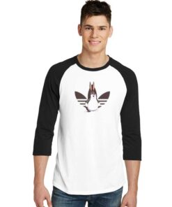 Cartoon Big Chungus Bunny X Adidas Raglan Tee