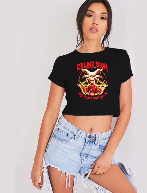 Celine Dion My Heart Will Go On Satan Crop Top Shirt