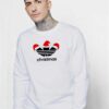 Christmas Adidas Logo With Santa Hat Sweatshirt