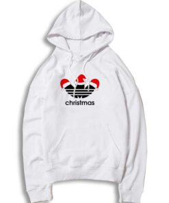 Christmas Adidas Logo With Santa Hat Hoodie