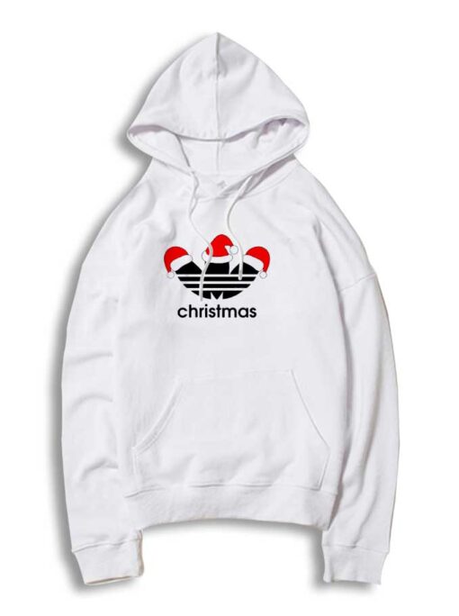 Christmas Adidas Logo With Santa Hat Hoodie