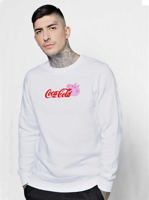 Coca Cola Peppa Pig Head Mashup Sweatshirt