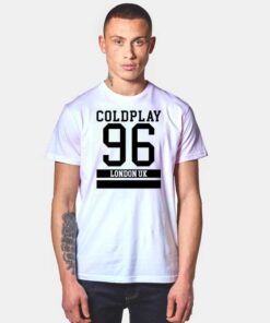 Coldplay 96 London UK Logo Band T Shirt