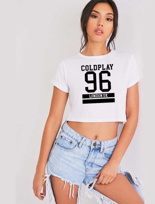 Coldplay 96 London UK Logo Band Crop Top Shirt