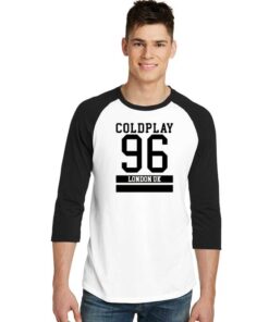 Coldplay 96 London UK Logo Band Raglan Tee