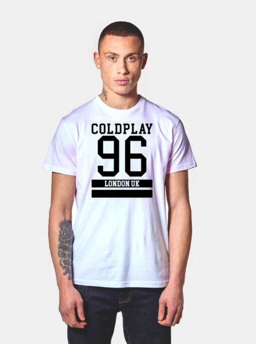 Coldplay 96 London UK Logo Band T Shirt