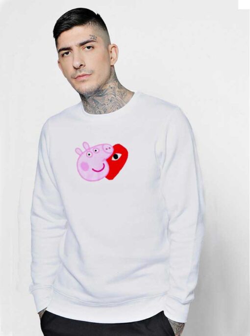 Comme Des Garcons Play X Peppa Pig Mashup Sweatshirt