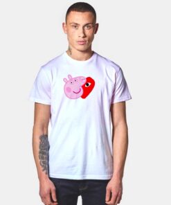 Comme Des Garcons Play X Peppa Pig Mashup T Shirt