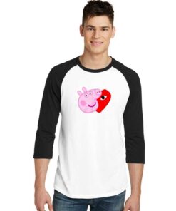 Comme Des Garcons Play X Peppa Pig Mashup Raglan Tee