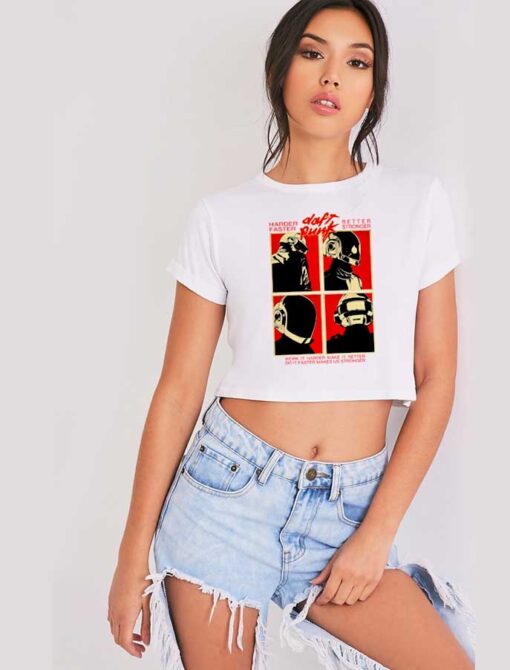 Daft Punk Harder Faster Better Stronger Crop Top Shirt