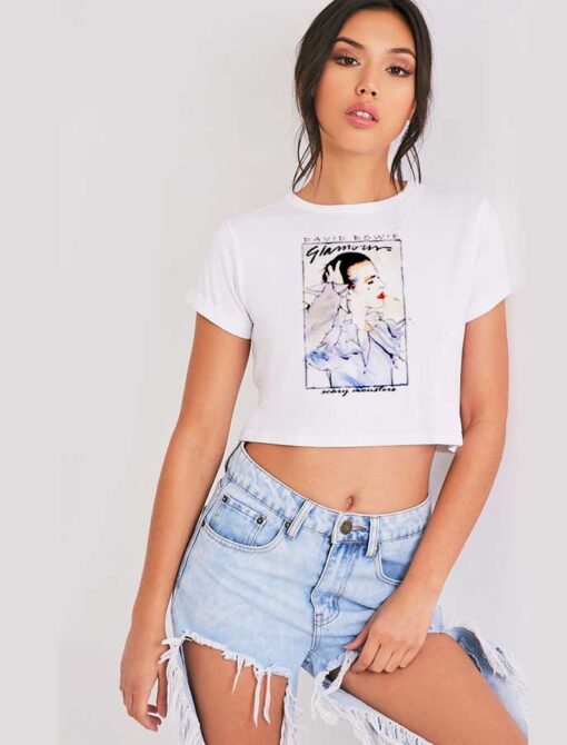 David Bowie Scary Monster Poster Crop Top Shirt