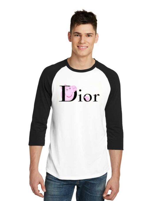 Dior Parody X Peppa Pig Family Raglan Tee