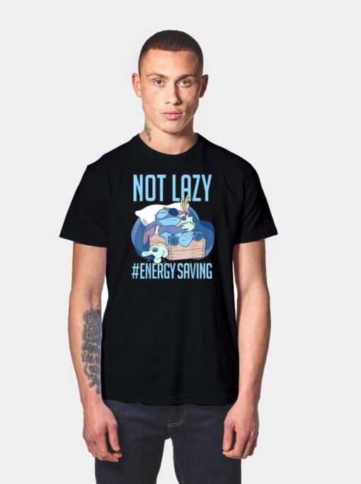 Disney Lilo & Stitch Not Lazy Energy Saving T Shirt