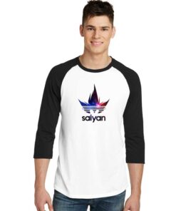 Dragonball Saiyan Hair For Adidas Raglan Tee