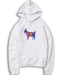 GOAT Leo Messi 10 Barca Stripes Hoodie