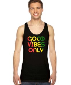 Good Vibes Only Rasta Reggae Flag Tank Top