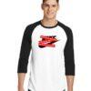 Gracious Ground Nike Red Logo Raglan Tee