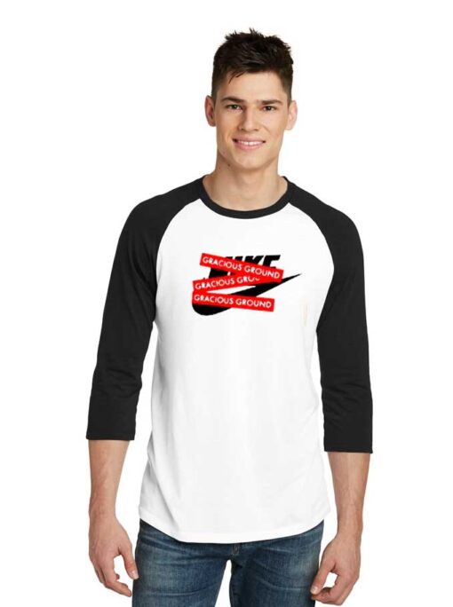 Gracious Ground Nike Red Logo Raglan Tee