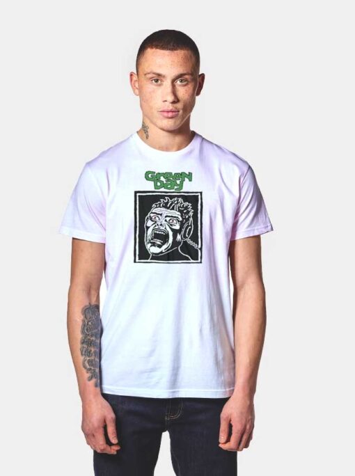 Green Day Scream Face T Shirt