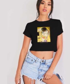 Gustav Klimt Kiss Vintage Painting Crop Top Shirt