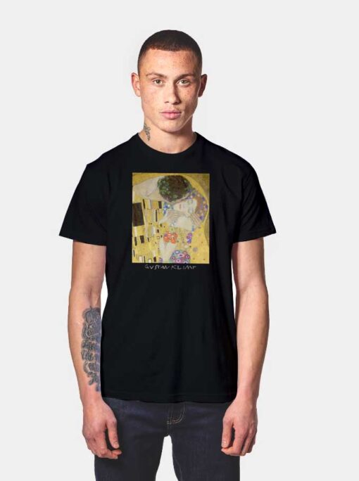 Gustav Klimt Kiss Vintage Painting T Shirt