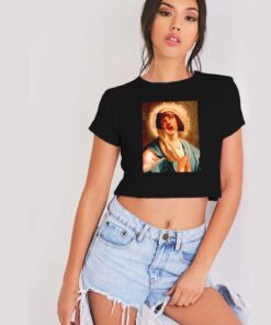 Mia Wallace Virgin Mary Vintage Crop Top Shirt