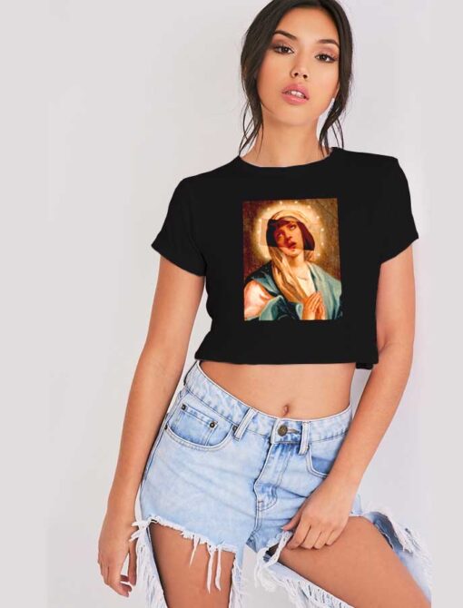 Mia Wallace Virgin Mary Vintage Crop Top Shirt