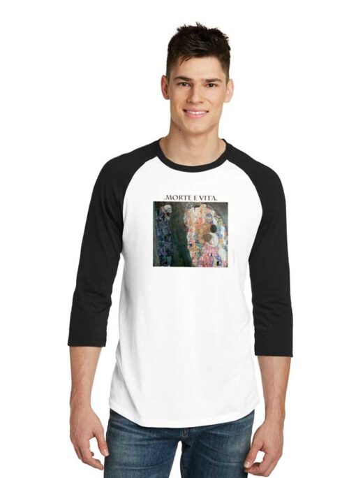 Gustav Klimt Morte E Vita Raglan Tee