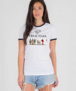 House Stark Iron Man Game Of Throne Ringer Tee