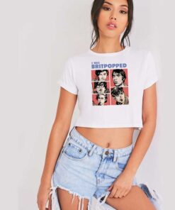 I Was Britpopped Cartoon Style Crop Top Shirt