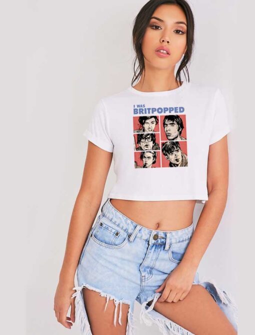 I Was Britpopped Cartoon Style Crop Top Shirt