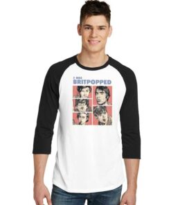 I Was Britpopped Cartoon Style Raglan Tee