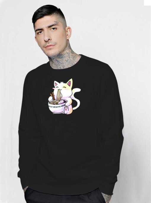 Japanese Ramen Cat Kawaii Anime Sweatshirt