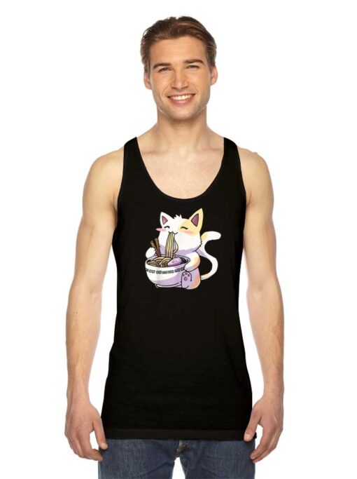 Japanese Ramen Cat Kawaii Anime Tank Top