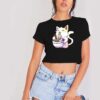 Japanese Ramen Cat Kawaii Anime Crop Top Shirt