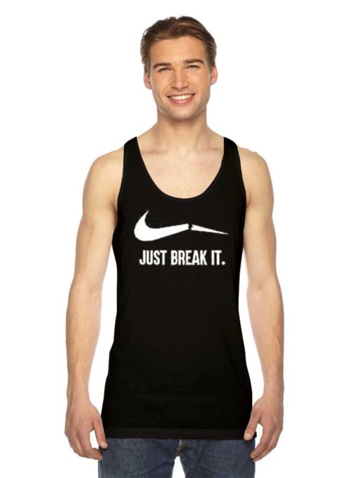 Just Break It Broken Nike Logo Tank Top