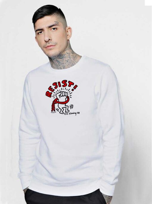 Keith Haring Resist Hand Chain Sweatshirt