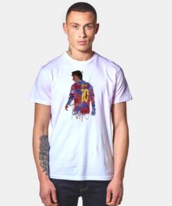 Lionel Messi 10 Watercolor Art T Shirt