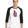 Lionel Messi 10 Watercolor Art Tank Top Raglan Tee