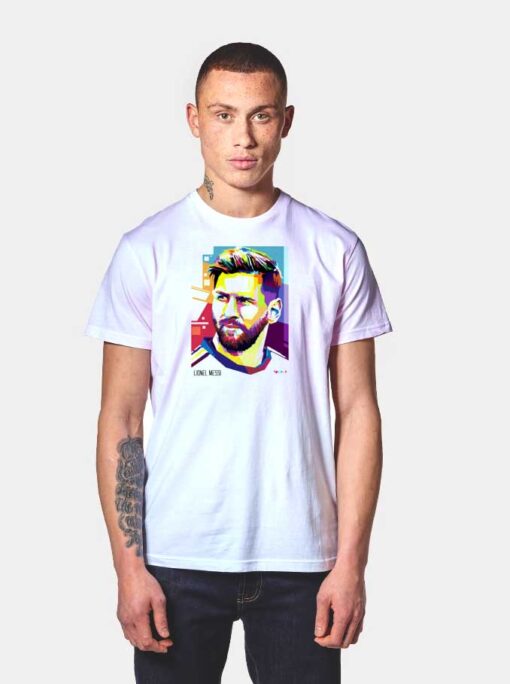 Lionel Messi WPAP Painting T Shirt