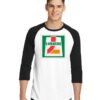 Lurkers 7 Eleven Parody Workaholics Logo Raglan Tee