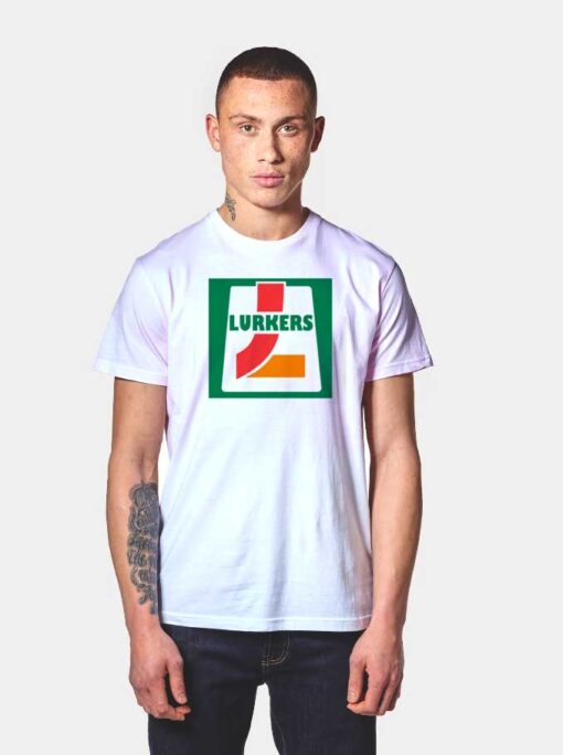 Lurkers 7 Eleven Parody Workaholics Logo T Shirt